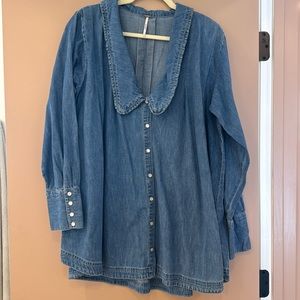 Free People Charlie denim shirt dress